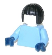 LEGO ČIERNE VLASY NA FIGÚRKU 62711