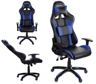 HERNÁ kancelárska stolička hráča čierno modrá