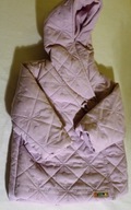 13 Prešívaná bunda fialová s kapucňou 74-79cm