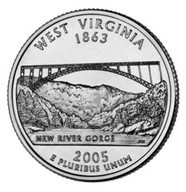 25 cent (2005) Spojené štáty americké - West Virginia Mincovňa Philadelphia
