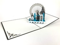Mesto Londýn Pohľadnica 3D Darček Suvenír Pozvánka Pohľadnica Výlet