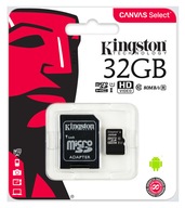 KINGSTON Karta Pamięci micro SD 32GB C10 + ADAPTER