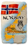 NORWEGIA NORWAY NORGE magnes na lodówkę kamień 498
