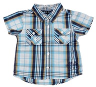 H&M chlapčenská športová košeľa krátky kockovaný rukáv CUDNA 74-80