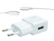 Nabíjačka sieťová Samsung microUSB typ B, USB na Samsung 2000 mA 5 V ETA-U90EWE + ECB-DU4AWE biela