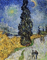 Vincent van Gogh - Cesta s cypřiši