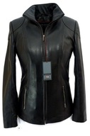 Čierna Dámska kožená bunda 40 Elegantná NOVINKA