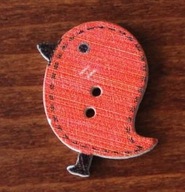 SCRAPBOOKING DREWNIANE GUZIKI PTAKI PTASZKI 3 SZT