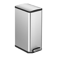 Kosz biurowy stal nierdzewna Merida 45l srebrny