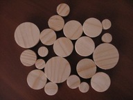 Zaślepki, płytki,korki drewniane 10 szt