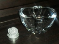 ŚWIECZNIK WAZON STROIK GRUBY CIĘŻKI SZKŁO MURANO