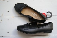 MOKASYNY DAMSKIE 36 CZARNY SKOROPODOBNE MATOWE