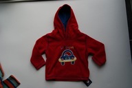 bluza dresowa Z KAPTUREM , kolor czerwon 9-12 mie
