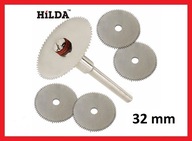 Tarcze do drewna 32 mm 5 szt. zestaw HILDA do drem