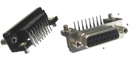 Złącze D-Sub 15 damskie kątowe do płytki ELEM - 25 sztuk