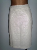 NOWA SPODNICZKA olowkowa PERLOWA BIEL 40 42