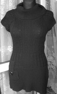 +czarna tunika sweterkowa r 38/40