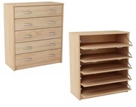 SZAFKA NA BUTY 5S DĄB SONOMA PIĘCIODRZWIOWA REGAŁ DO PRZEDPOKOJU DOM PL MAX