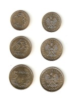Zestaw 1; 2; 5 gr z mennicy warszawskiej 2014 r