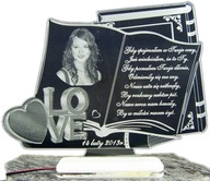 WALENTYNKI STATUETKA Z TWOIM FOTO GRAWEROWANA