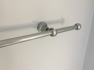 Karnisz pojedynczy stalowy srebrny 164 cm