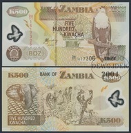 BNB - ZAMBIA 500 Kwacha 2003 DA/03 # P43a # POLIMER # UNC