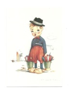 Pocztówka - Holenderskie stroje ludowe / chłopiec z wiaderkami / OPIS !!!