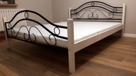 Łóżko podwójne metalowe KRAMER metalowe 180x200 biały