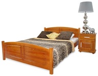 Łóżko podwójne drewniane Maxi-Drew Zyta 140x200 olcha