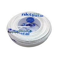 Plochý elektrický instalační kabel YDYp NKT 3 x 1,5, 50 m