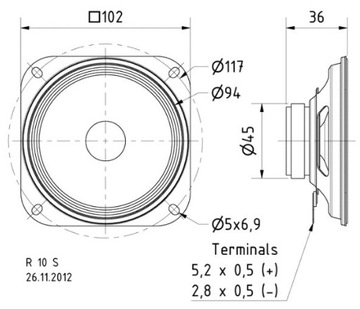 Głośnik szerokopasmowy Visaton R10S 8ohm 30W 102mm