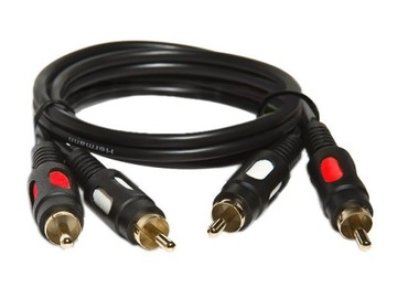 Кабельный кабель 2x RCA - 2xRCA RCA ЧЕРНЫЙ - 1,5 м