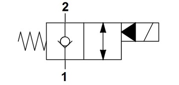ZAWÓR HYDRAULICZNY ELEKTRYCZNY 2/2 12V 40L ZAMKNIĘ