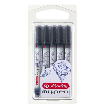 Картриджи My.pen длинные, 5 шт, HERLITZ