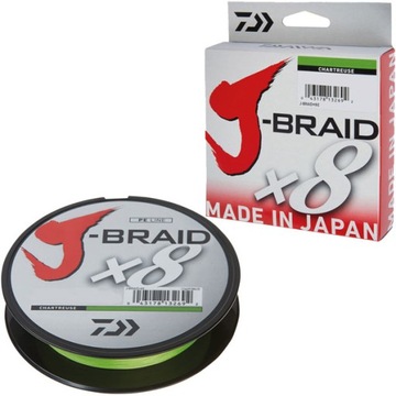 DAIWA J-BRAID X8 ШАРТРЕЗ — 0,24 ММ 300 М