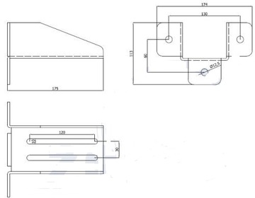 КРЕПЛЕНИЕ МОНТАЖНОГО КРОНШТЕЙНА РАЗВЕРТОЧНОЙ РОЗЕТКИ 80X80X5