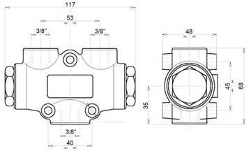 РАЗДЕЛЕНИЕ КЛАПАНА 50:50 V-EQ8 3/8 1-3л 250бар OM