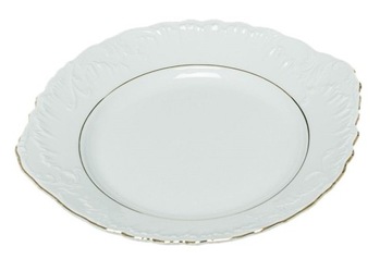 ĆMIELÓW ROCOCO 3604 TALERZ DO CIASTA 29 CM ZŁOTA LINIA