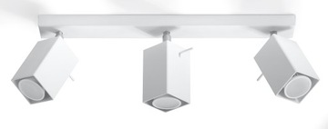 LAMPA SUFITOWA PLAFON LED SQUARE 3 PUNKTOWY BIAŁY DO KUCHNI JADALNI SALONU