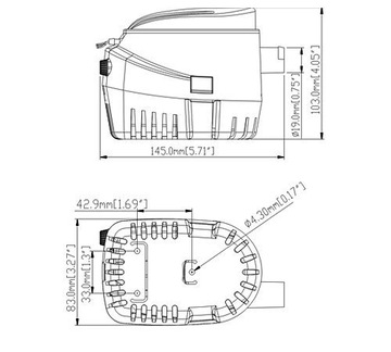 АВТОМАТИЧЕСКИЙ НАСОС СЛИВА ВОДЫ / Трюмный НАСОС SEAFLO 12V 600GPH