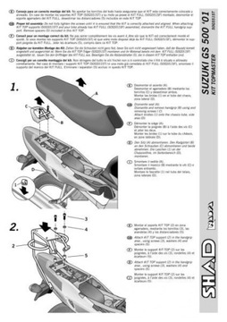 Shad S0GS51ST stelaż kufra centralnego tył do Suzuki GS 500 01-11