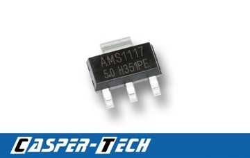 Стабилизатор напряжения AMS1117 5В 1А SMD SOT223 новый