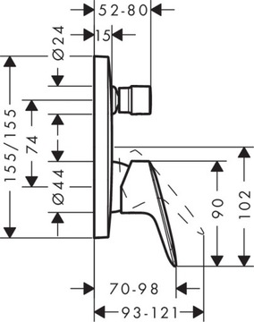 Hansgrohe Logis 71405 Crometta 100 Дождевой душ