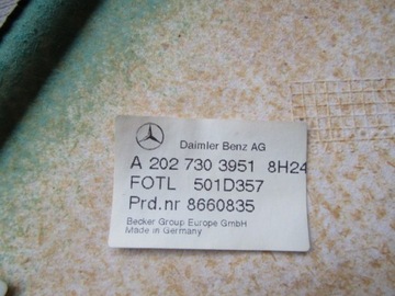 фото thumb №9, 5 mercedes w202 рестайлинг левый зад боковина обивка дверь tylnel левая