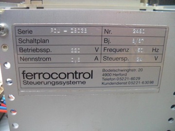 FERROCONTROL POL-Z803B SWITCHPAL SINF-80 SPE-256