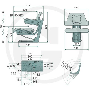 СИДЕНЬЕ SEAT URSUS C 330 C 360 MF3 255 ZETOR