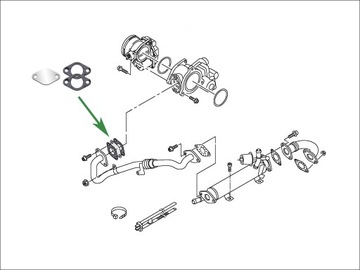 Заглушка EGR AUDI A1 A3 Q3 TT 1,2 1,6 1,9 TDi CR 2 с Common Rail ген.