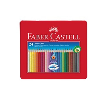 Карандаши акварельные Faber-Castell 2001 GRIP 24 в металлическом футляре