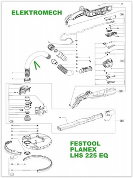 FESTOOL WĄŻ RURKA PLANEX LHS 225 EQ 499186