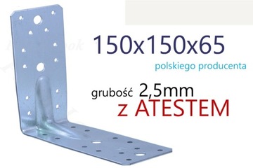 Kątownik łącznik ciesielski montażowy 150x150x65